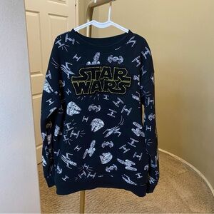 Star Wars Kids Black and Gold Spaceship Sweatshirt